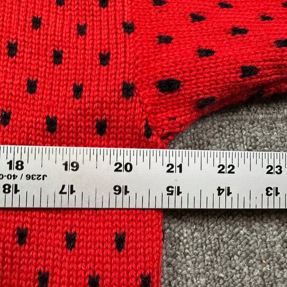 Vintage Dale of Norway Bright Red Nordic Cardigan Cottage Wool Sweater Small - Picture 4 of 6